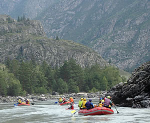 Rafts on the Katun River