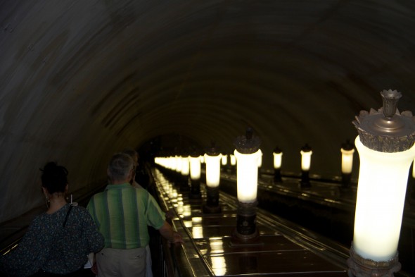 Subway Escalator in Moscow