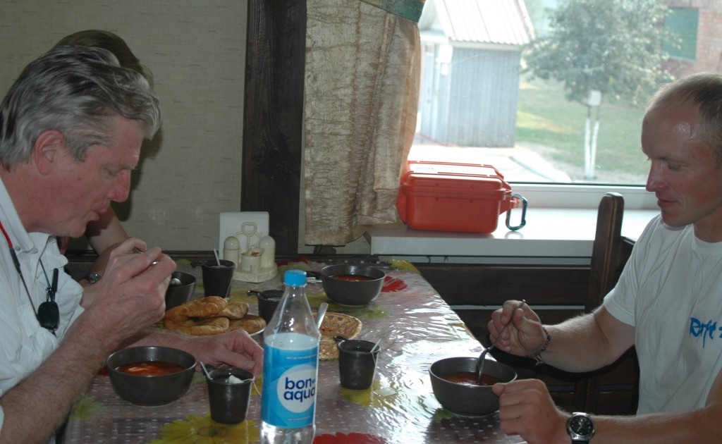 First meal in Siberia